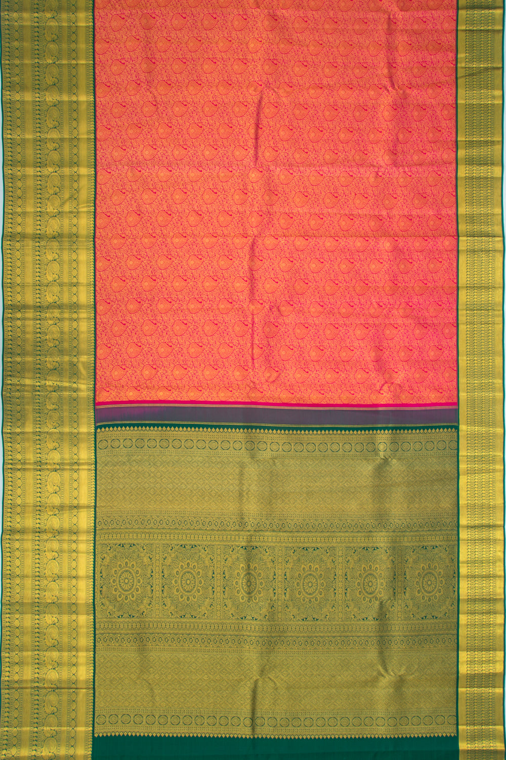 Taranga Kanchi Silk Brocade Pink Saree