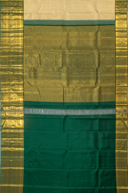 Taranga Kanchi Silk Brocade Cream Saree