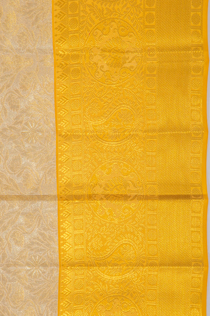 Taranga Kanchi Silk Tissue Brocade Gold Saree