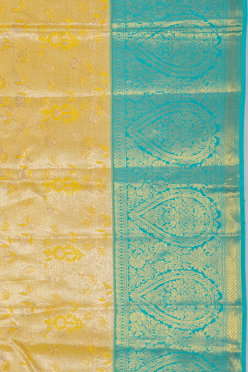 Taranga Kanchi Silk Tissue Jaal and Jacquard Gold Saree