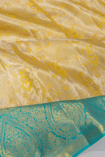 Taranga Kanchi Silk Tissue Jaal and Jacquard Gold Saree