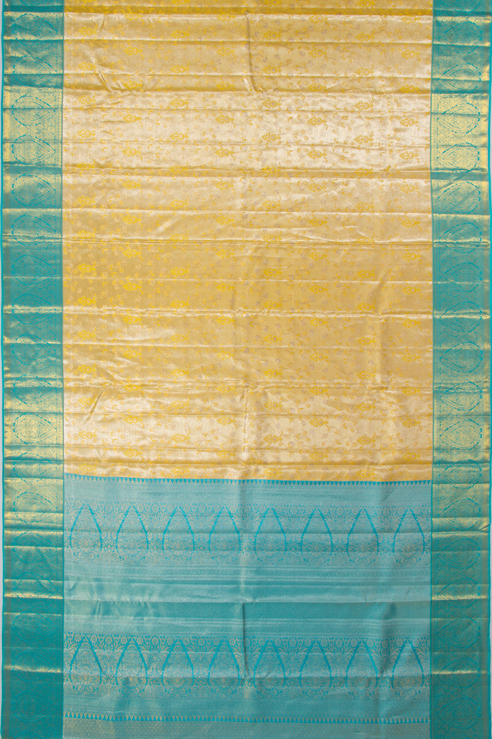 Taranga Kanchi Silk Tissue Jaal and Jacquard Gold Saree