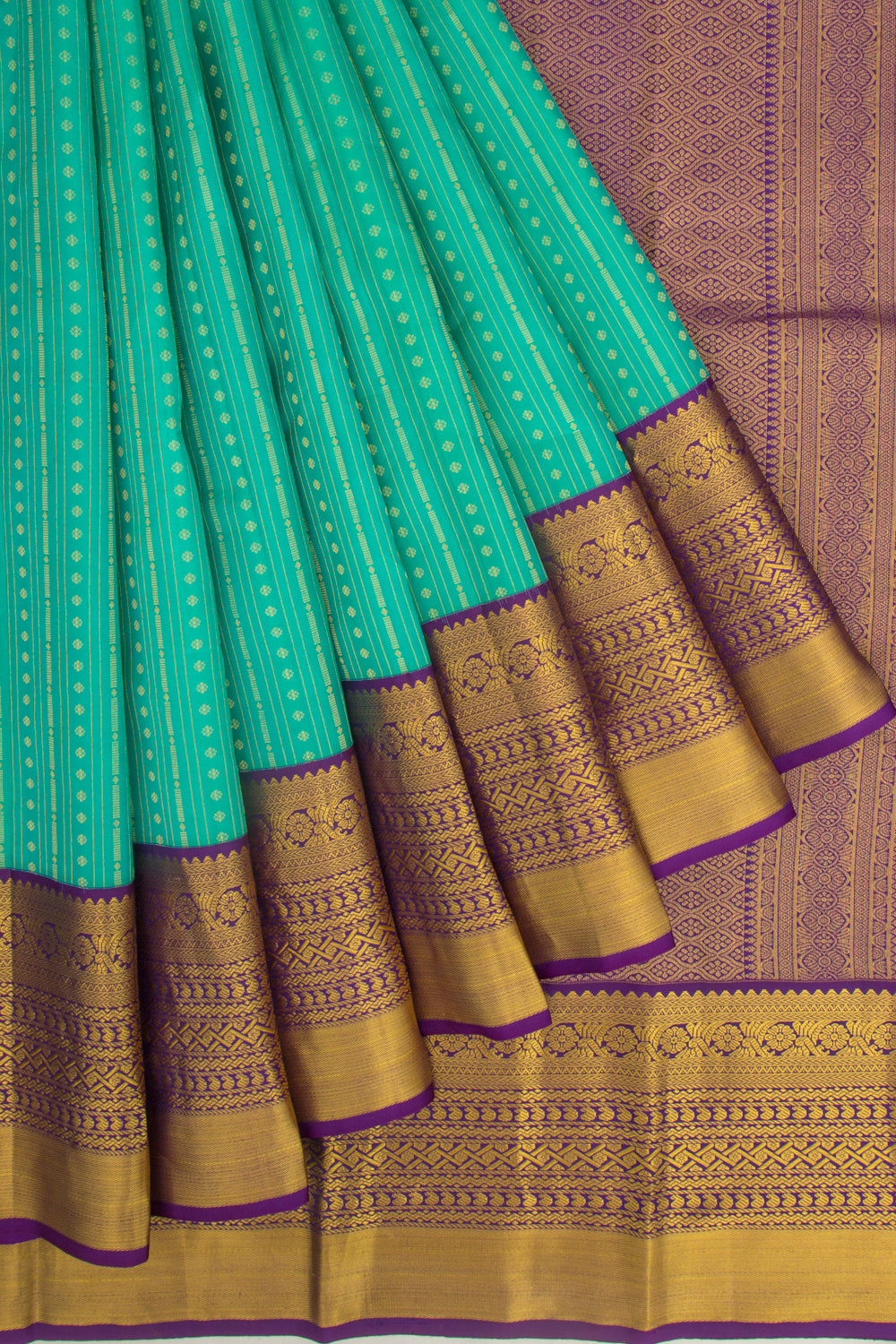 Taranga Kanchi Silk Brocade Sea Green Saree