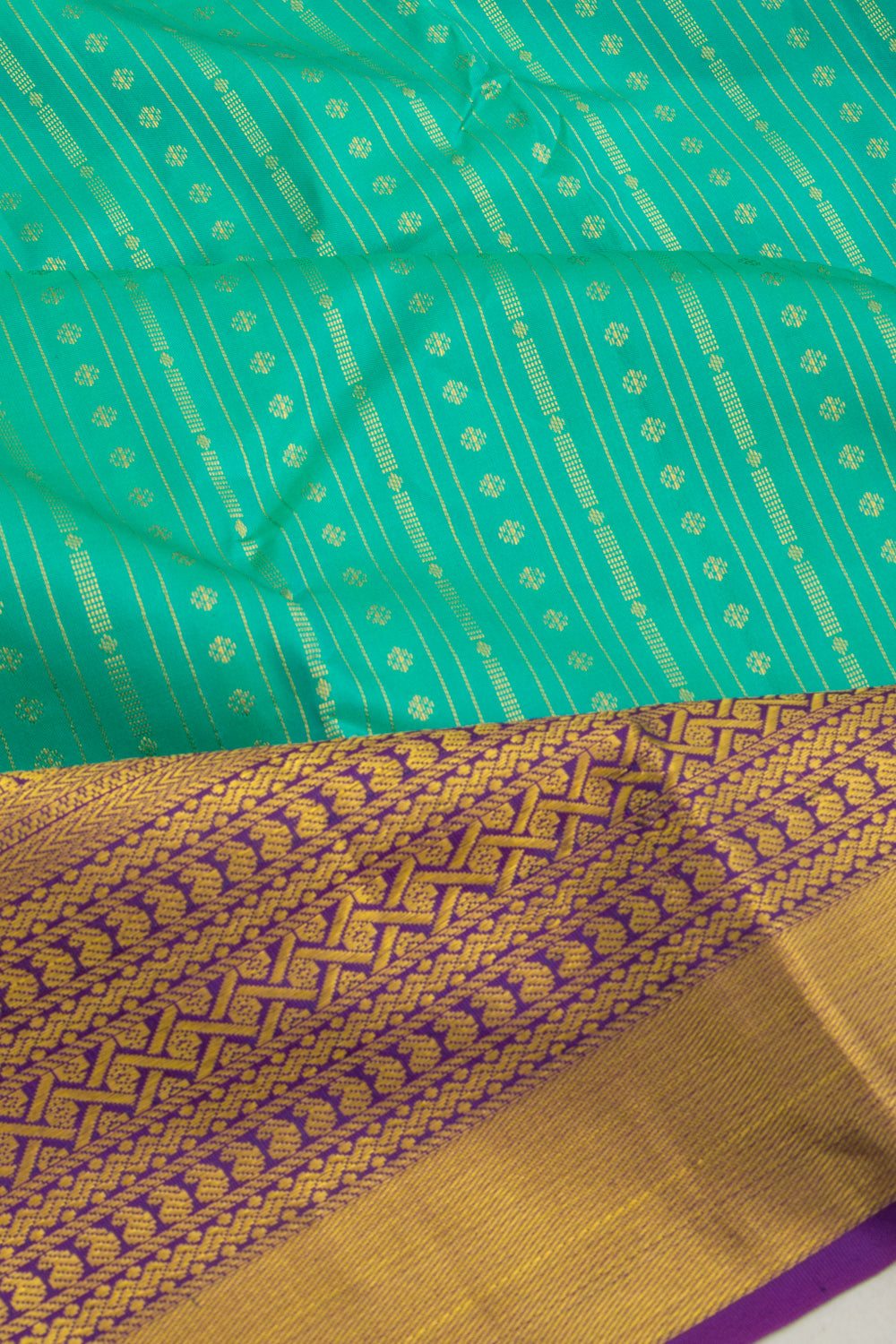 Taranga Kanchi Silk Brocade Sea Green Saree