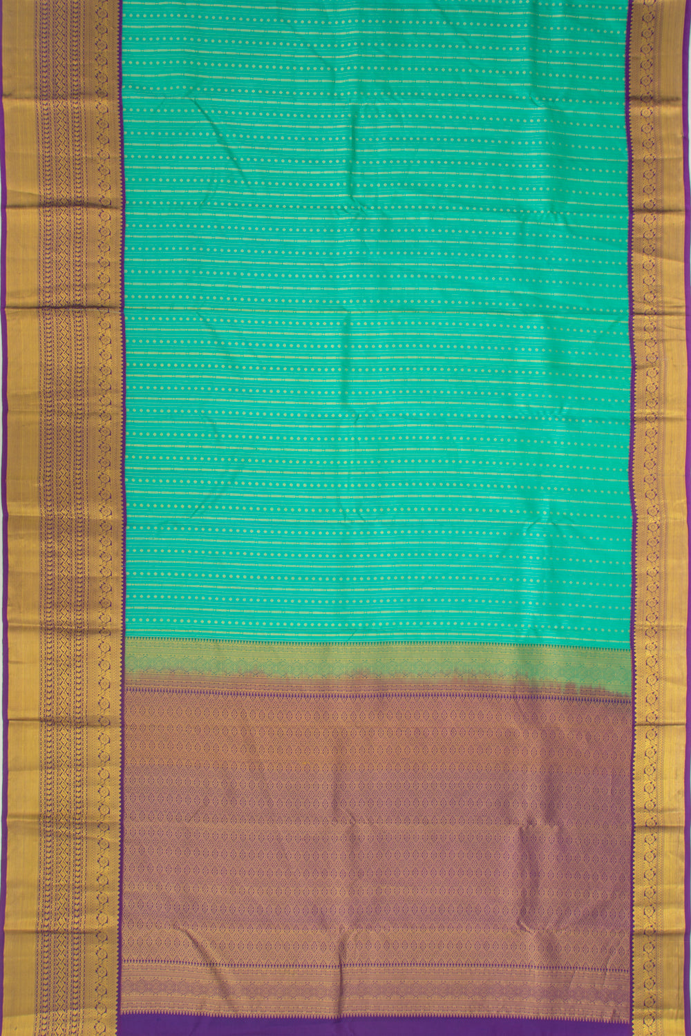 Taranga Kanchi Silk Brocade Sea Green Saree