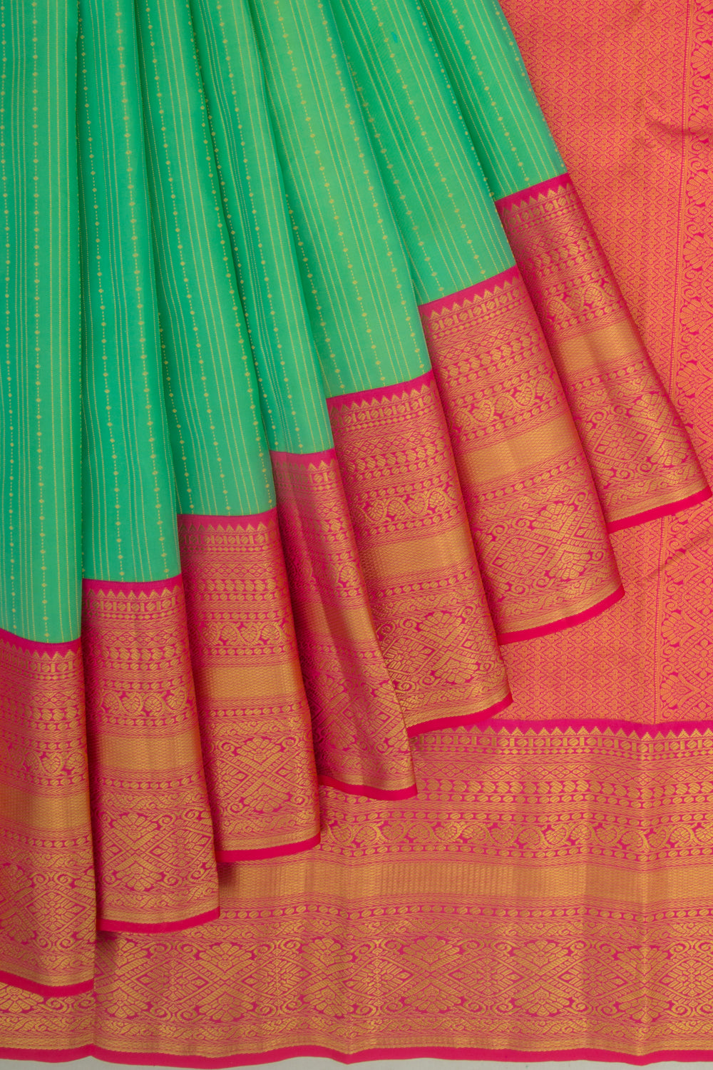 Taranga Kanchi Silk Brocade Sea Green Saree