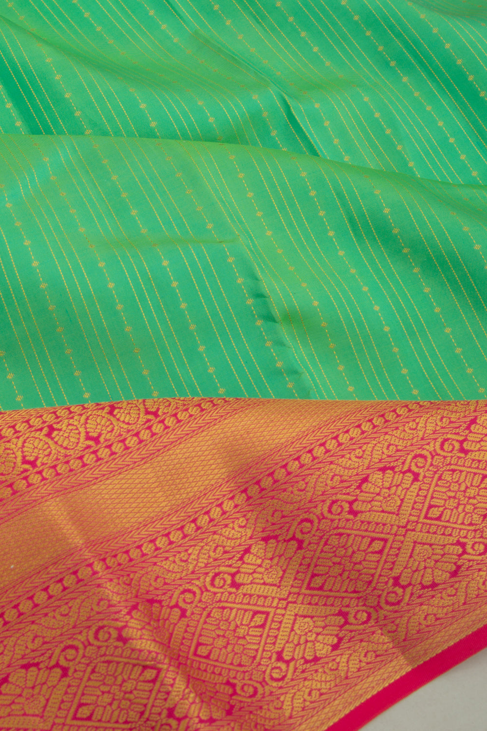 Taranga Kanchi Silk Brocade Sea Green Saree