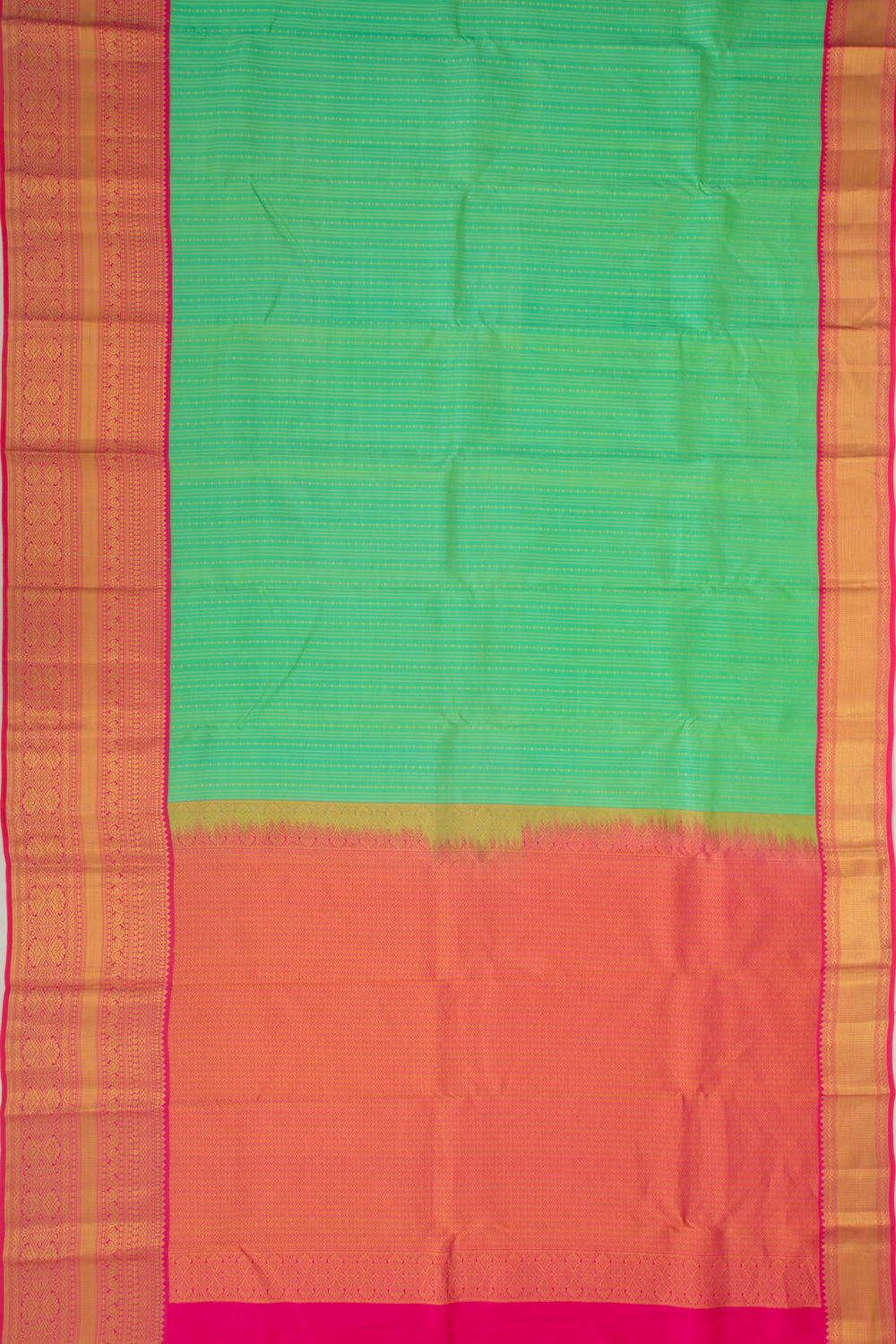 Taranga Kanchi Silk Brocade Sea Green Saree