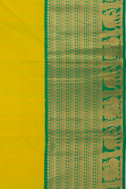 Taranga Kanchi Silk Butta Mehendi Green Saree