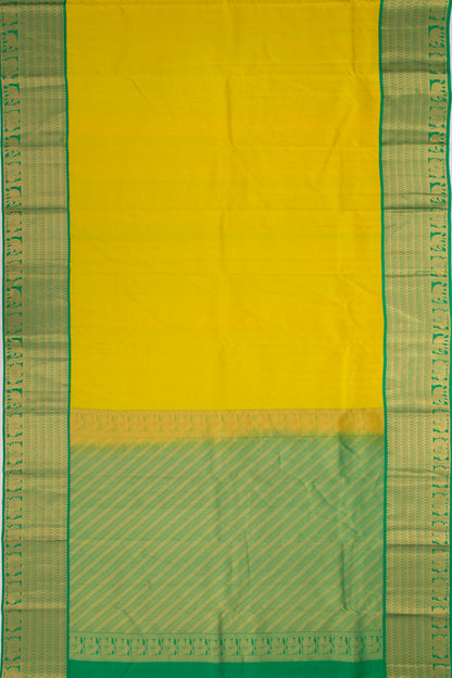 Taranga Kanchi Silk Butta Mehendi Green Saree