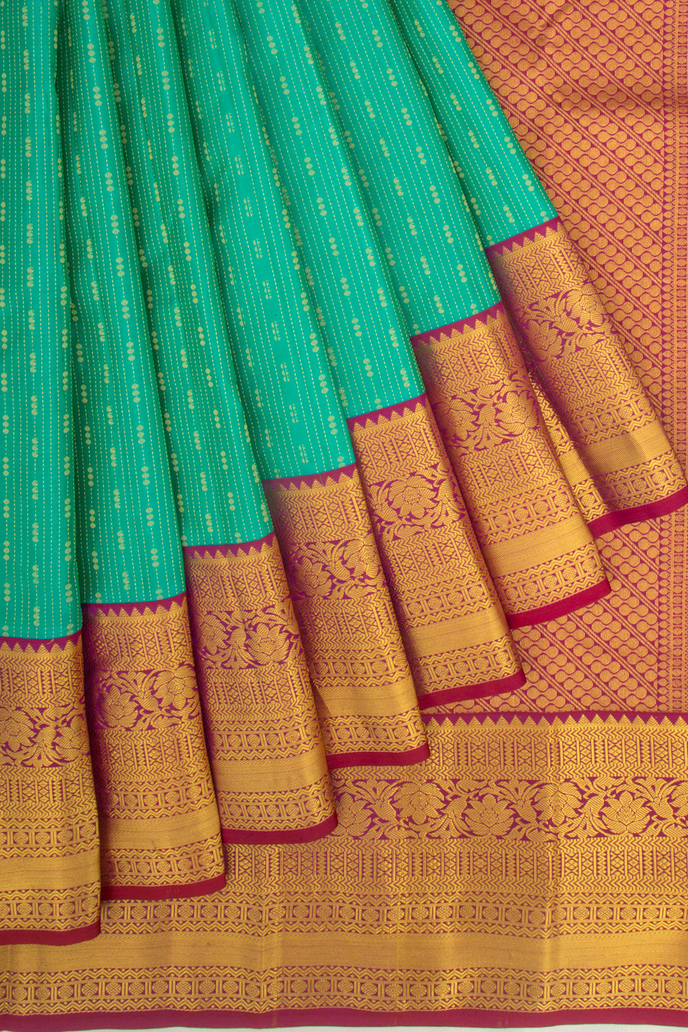 Taranga Kanchi Silk Brocade Sea Green Saree