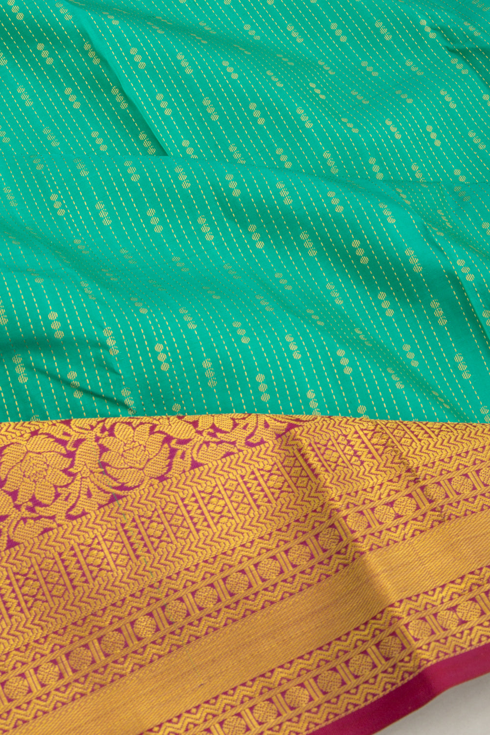 Taranga Kanchi Silk Brocade Sea Green Saree