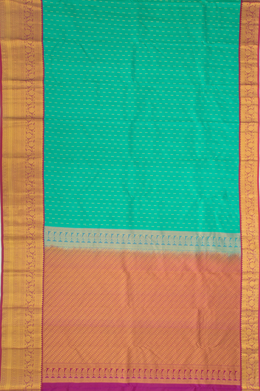 Taranga Kanchi Silk Brocade Sea Green Saree