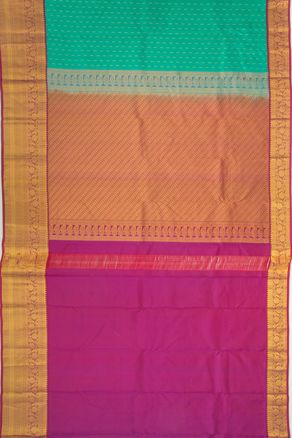Taranga Kanchi Silk Brocade Sea Green Saree