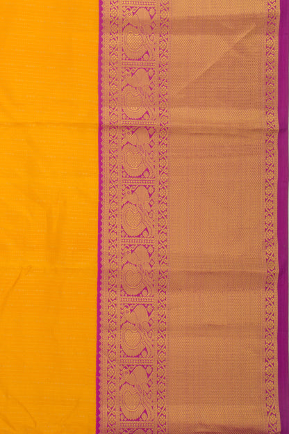 Taranga Kanchi Silk Brocade Mustard Yellow Saree