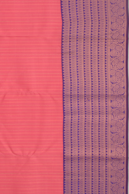 Taranga Kanchi Silk Vertical Lines Pink Saree