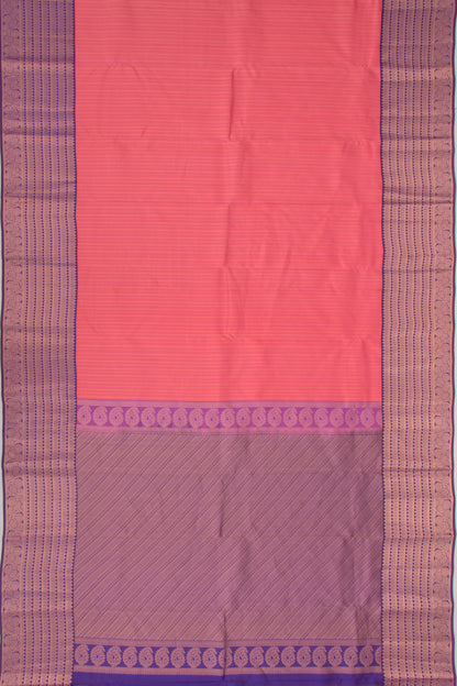 Taranga Kanchi Silk Vertical Lines Pink Saree
