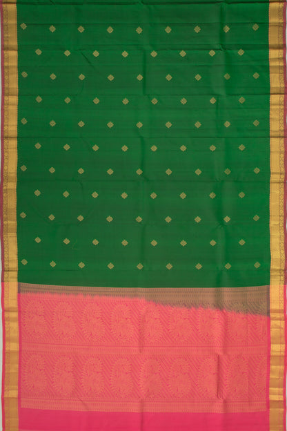 Taranga Kanchi Silk Butta Dark Green Saree