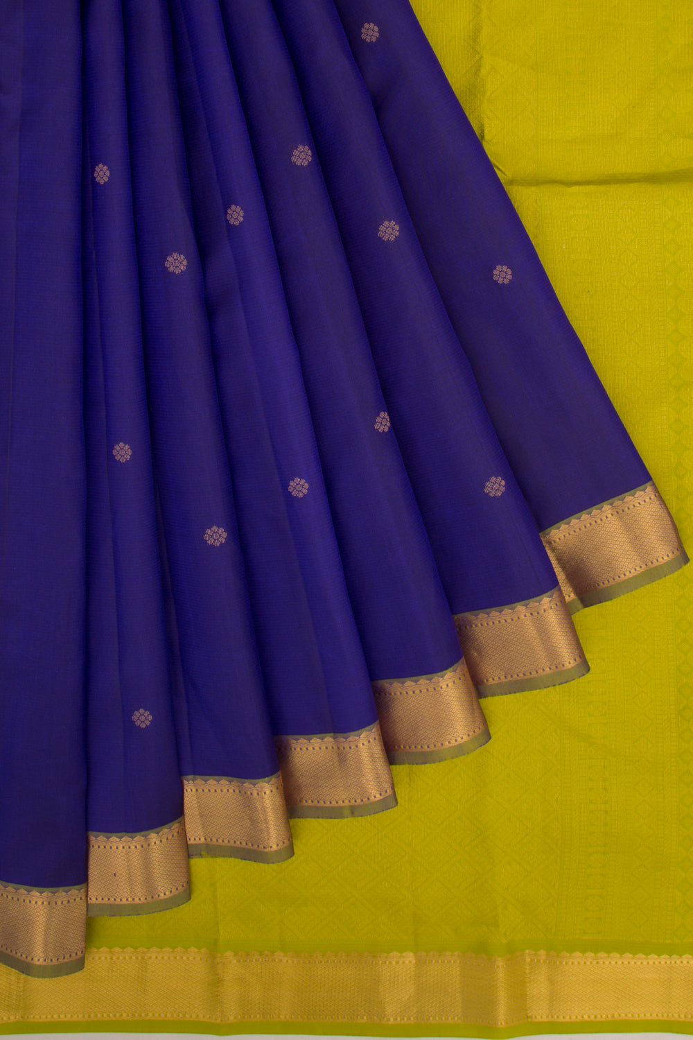 Taranga Kanchi Silk Butta Royal Blue Saree