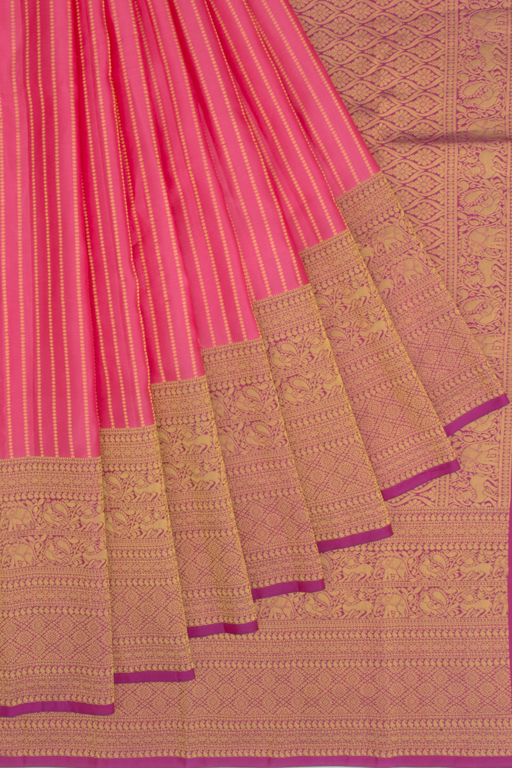 Taranga Kanchi Silk Brocade Pink Saree