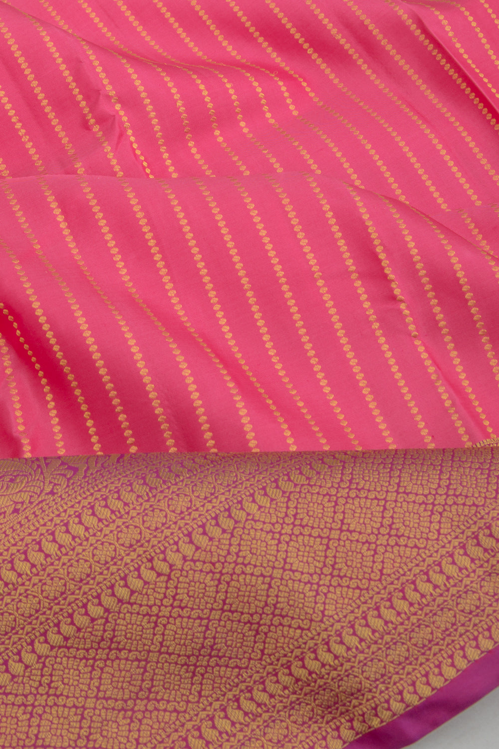 Taranga Kanchi Silk Brocade Pink Saree