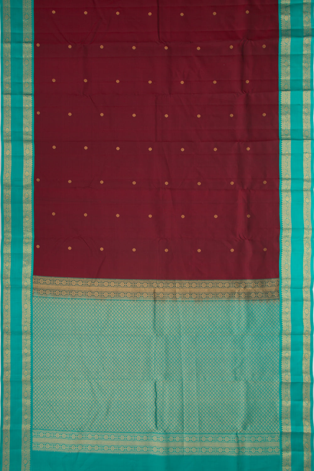 Taranga Kanchi Silk Butta Brown Saree
