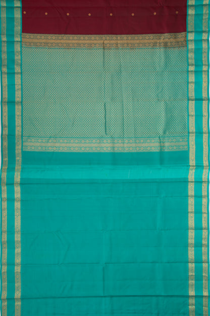 Taranga Kanchi Silk Butta Brown Saree