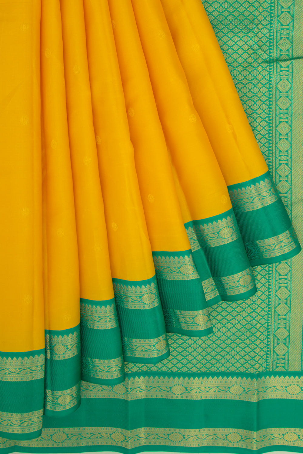 Taranga Kanchi Silk Butta Yellow Saree