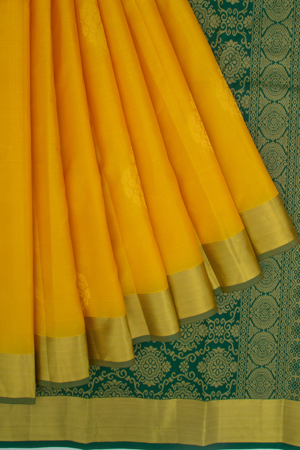 Taranga Kanchi Silk Lines And Butta Yellow Saree