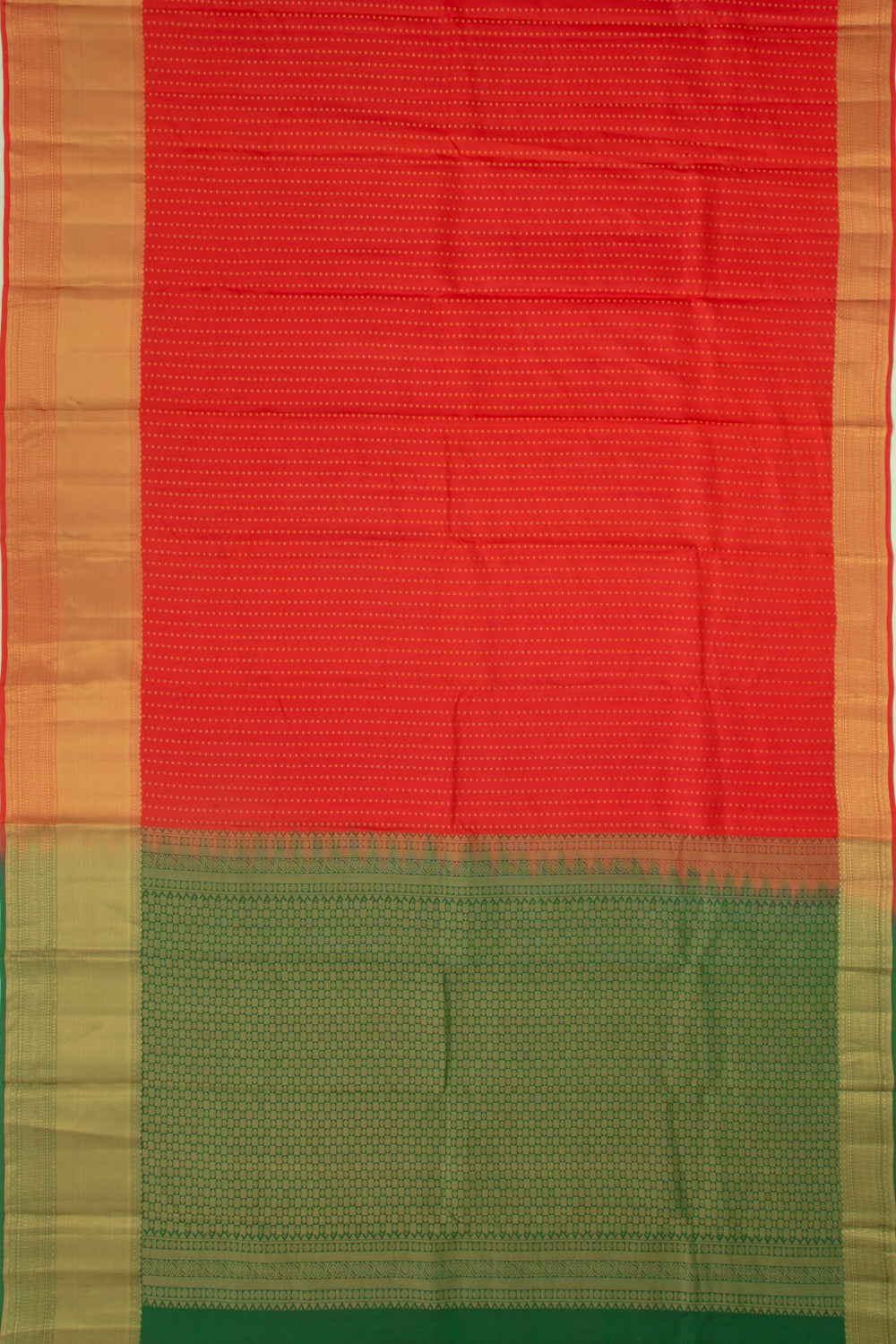 Taranga Kanchi Silk Brocade Red Saree