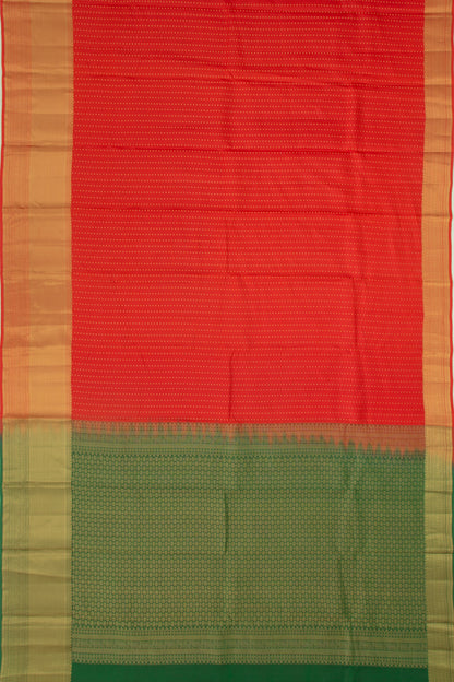 Taranga Kanchi Silk Brocade Red Saree