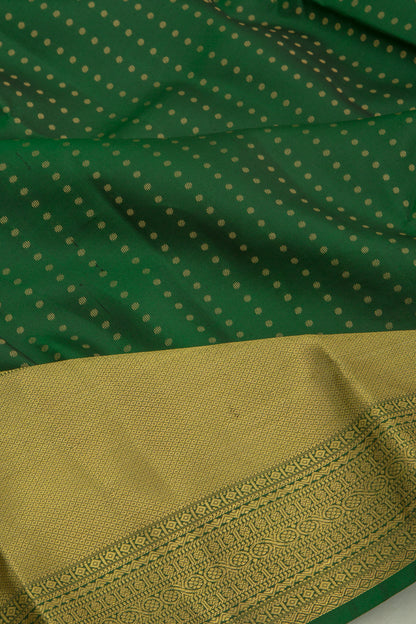 Taranga Kanchi Silk Brocade Dark Green Saree