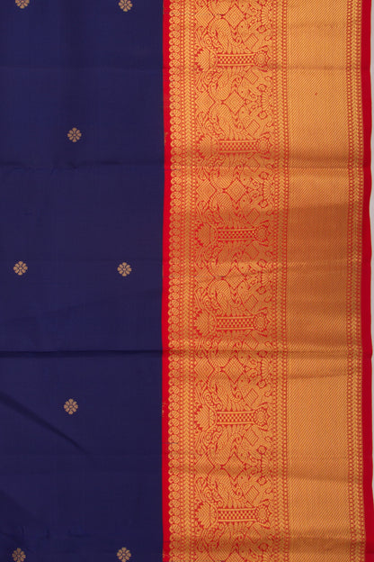 Taranga Kanchi Silk Butta Dark Blue Saree