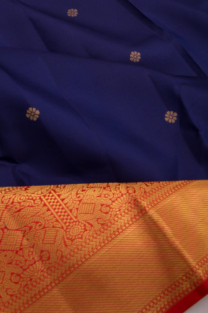 Taranga Kanchi Silk Butta Dark Blue Saree