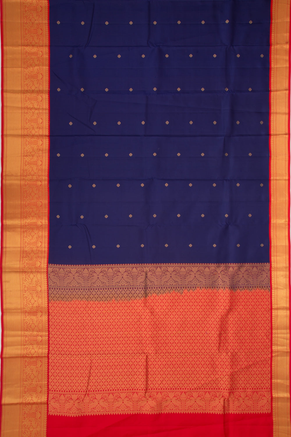 Taranga Kanchi Silk Butta Dark Blue Saree