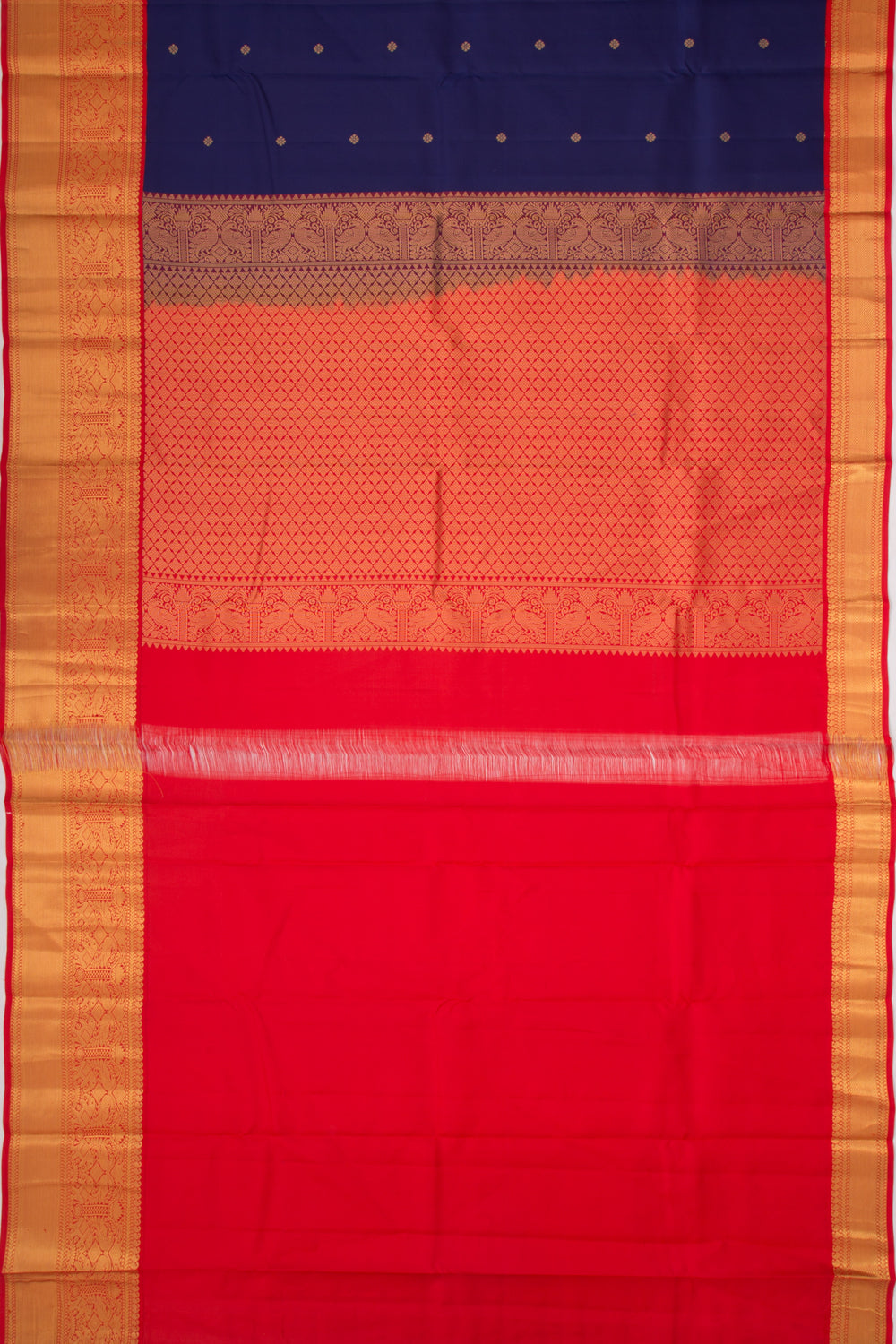 Taranga Kanchi Silk Butta Dark Blue Saree