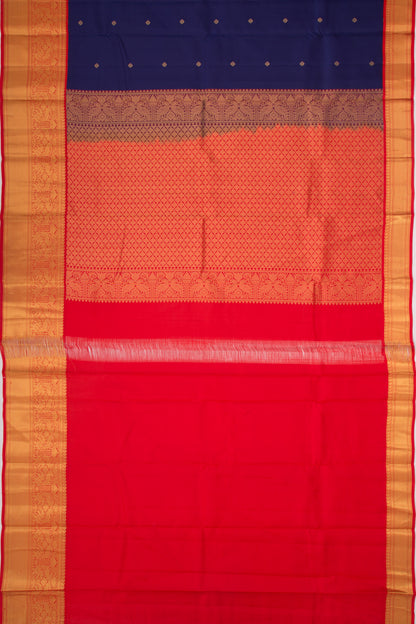 Taranga Kanchi Silk Butta Dark Blue Saree
