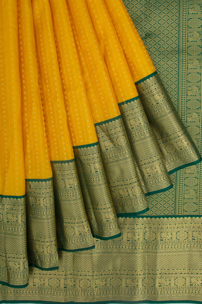 Taranga Kanchi Silk Brocade Yellow Saree