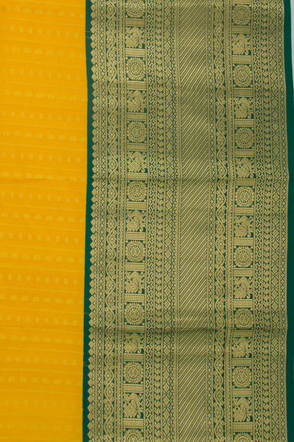 Taranga Kanchi Silk Brocade Yellow Saree
