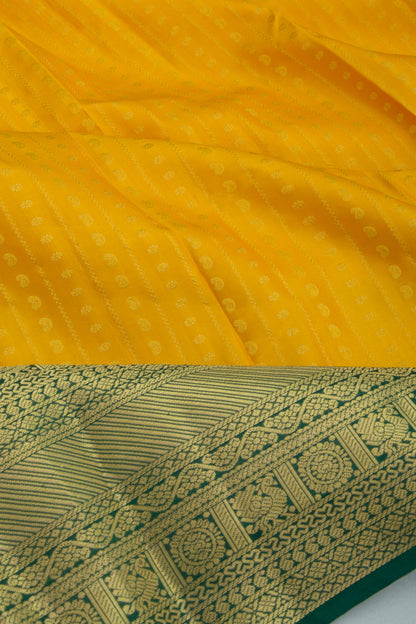 Taranga Kanchi Silk Brocade Yellow Saree
