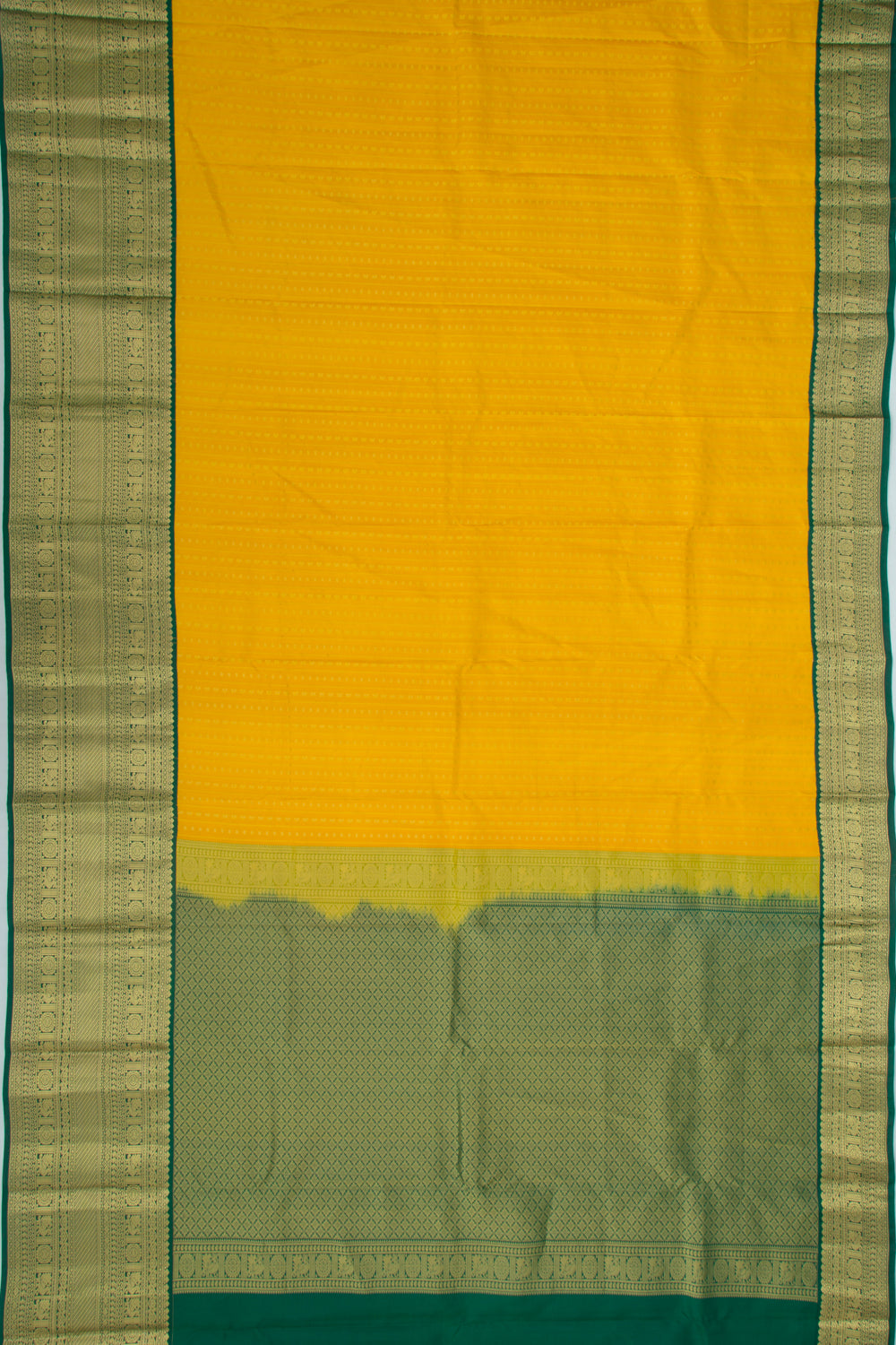 Taranga Kanchi Silk Brocade Yellow Saree