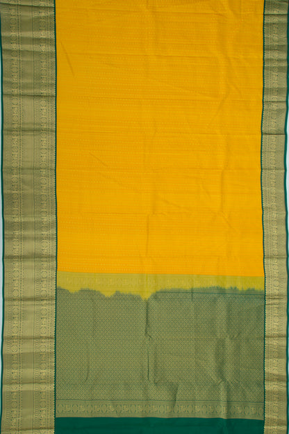 Taranga Kanchi Silk Brocade Yellow Saree