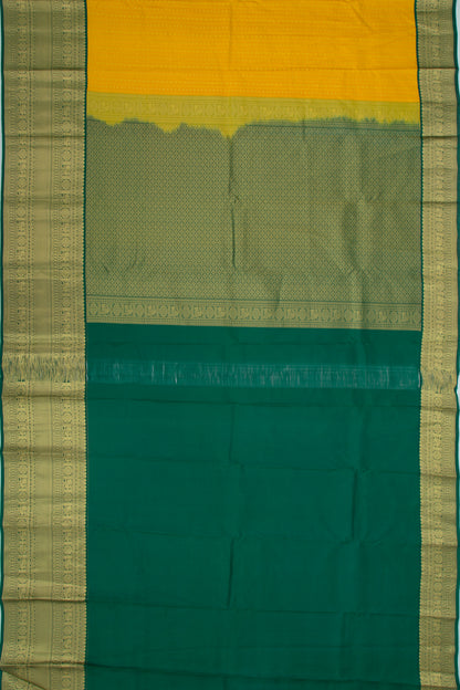 Taranga Kanchi Silk Brocade Yellow Saree