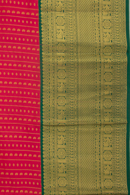 Taranga Kanchi Silk Brocade Pinkish Red Saree