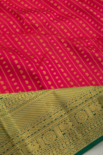 Taranga Kanchi Silk Brocade Pinkish Red Saree