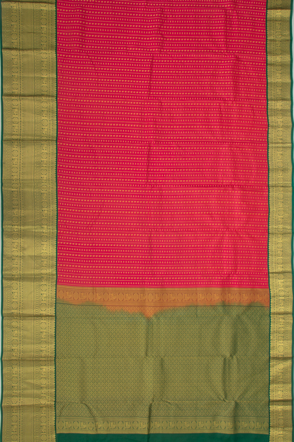 Taranga Kanchi Silk Brocade Pinkish Red Saree