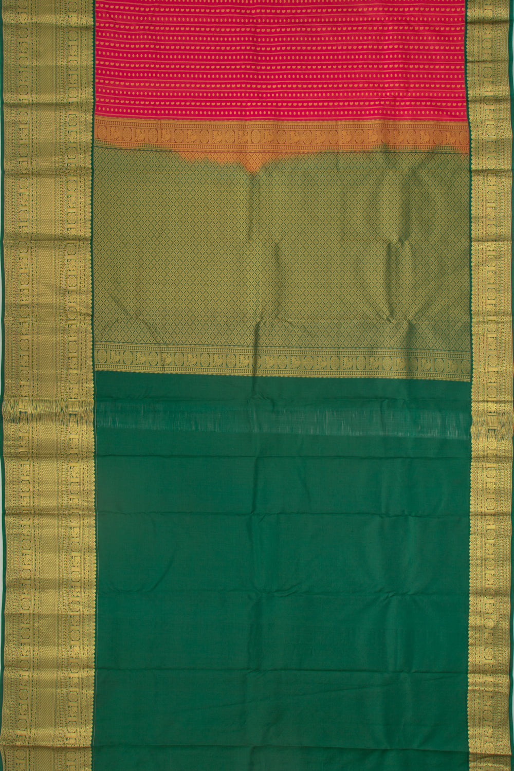 Taranga Kanchi Silk Brocade Pinkish Red Saree