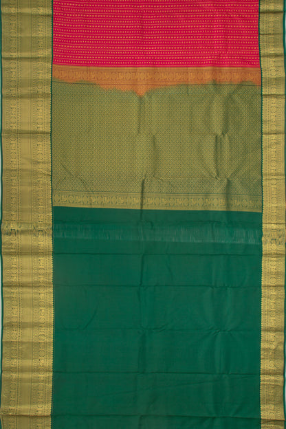 Taranga Kanchi Silk Brocade Pinkish Red Saree