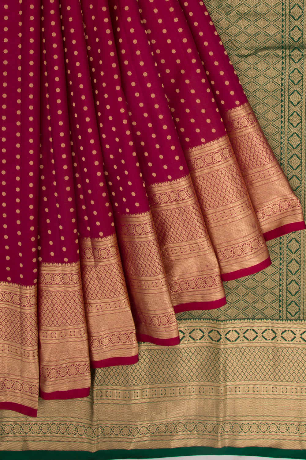 Taranga Kanchi Silk Butta Maroon Saree