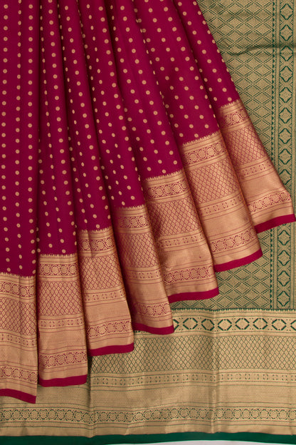 Taranga Kanchi Silk Butta Maroon Saree